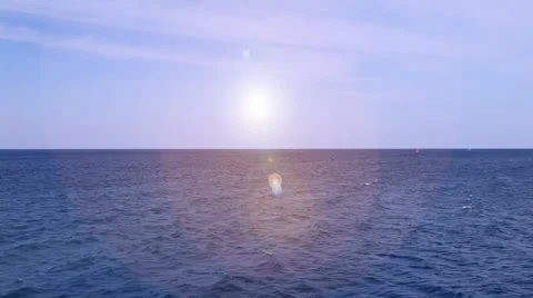 Setting sun at sea 스톡 동영상 37528067