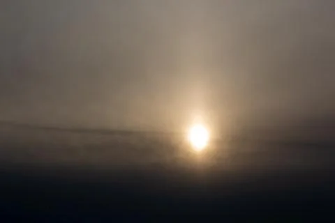 The setting sun in Seattle Stock Photos
