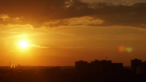 The Setting Sun Time Lapse Stock Footage 91110910