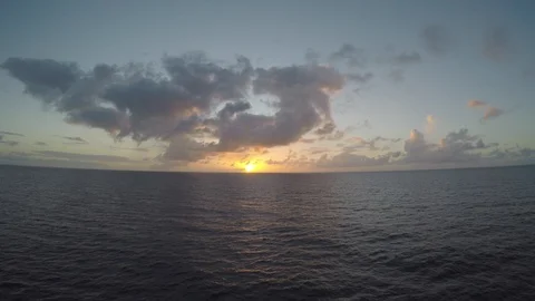 Setting Sun Timelapse Atlantic Ocean Stock Footage 90770252