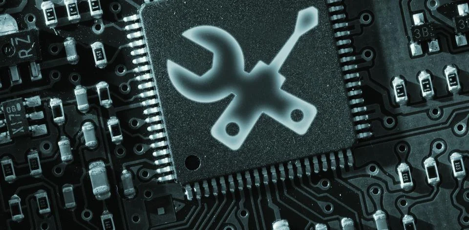 Setting symbol in circuit board Stock-Illustration
