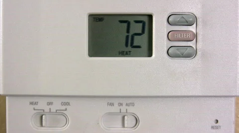 Setting Thermostat Temperature Stock-Footage 325851
