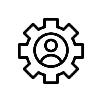 Setting thin line icon Ilustración de archivo