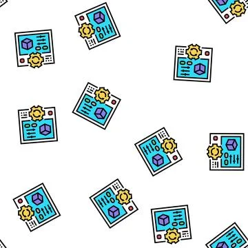 Setting ugc vector seamless pattern Stock Illustration