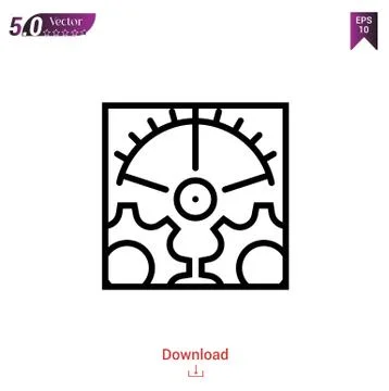 Setting vector icon. Best modern, simple, isolated, flat icon for website des Stock Illustration