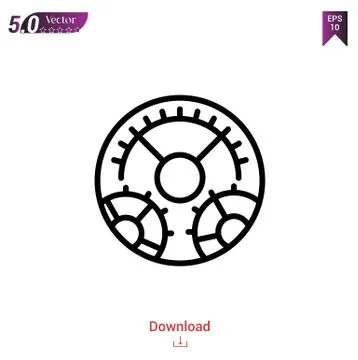 Setting vector icon. Best modern, simple, isolated, flat icon for website des Illustrazione stock