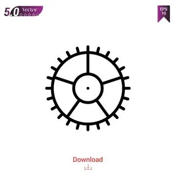 Setting vector icon. Best modern, simple, isolated, flat icon for website des Stock Illustration