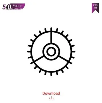 Setting vector icon. Best modern, simple, isolated, flat icon for website des Stock Illustration
