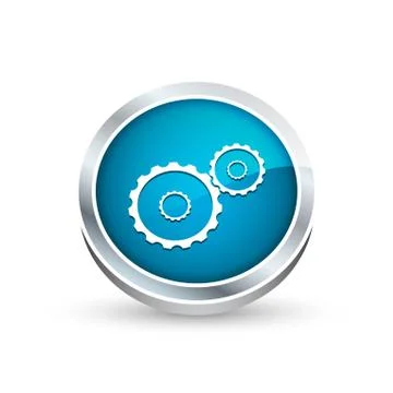 Setting vector icon, button Stock Illustration