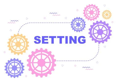 Setting Vector Illustration To Teamwork On Finding New Ideas, Launch A Mechan Stock Illustration