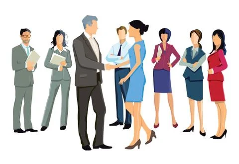 Setting, welcome, contract Stock Illustration