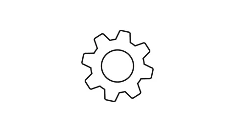 Setting, workflow, process icon. Motion graphic design. 4k. Stock Footage 284317709