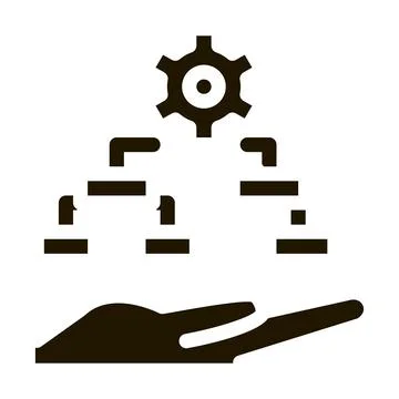 Settings algorithm icon Vector Glyph Illustration Stock Illustration