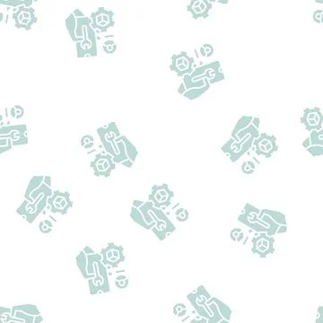 Settings and fixing account ugc glyph seamless pattern Stock Illustration
