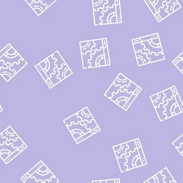 Settings and seo optimization working mechanism line vector seamless pattern Stock Illustration