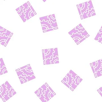 Settings and seo optimization working mechanism glyph vector seamless pattern Stock Illustration