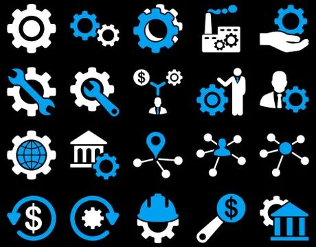 Settings and Tools Icons Stock Illustration