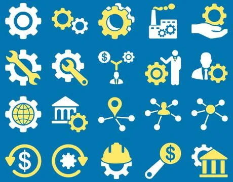 Settings and Tools Icons Stock Illustration