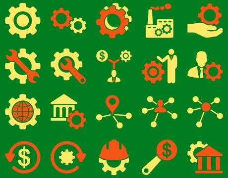 Settings and Tools Icons Stock Illustration
