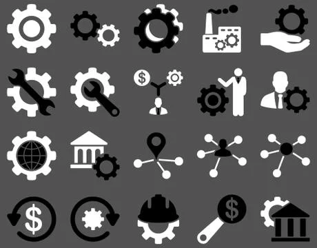 Settings and Tools Icons Stock Illustration