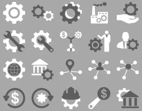 Settings and Tools Icons Stock Illustration