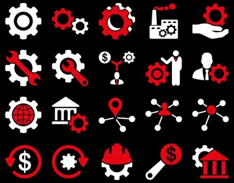 Settings and Tools Icons Stock Illustration