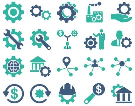 Settings and Tools Icons Stock Illustration