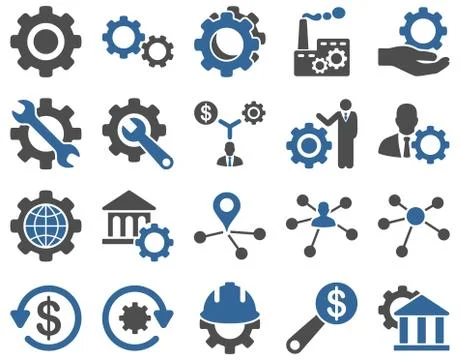 Settings and Tools Icons Stock Illustration