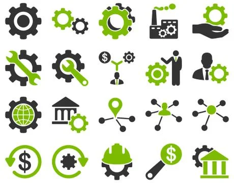 Settings and Tools Icons Stock Illustration