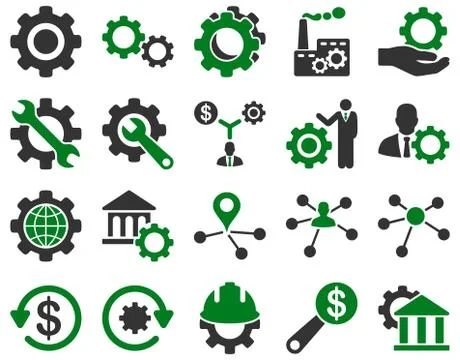 Settings and Tools Icons Stock Illustration
