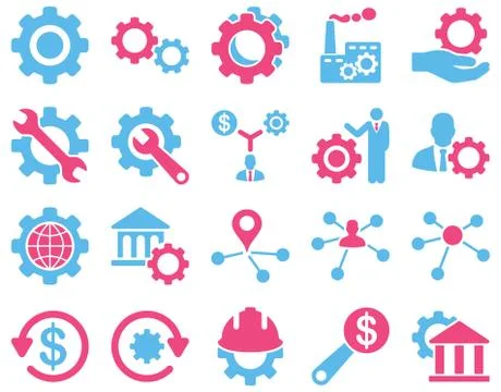 Settings and Tools Icons Stock Illustration