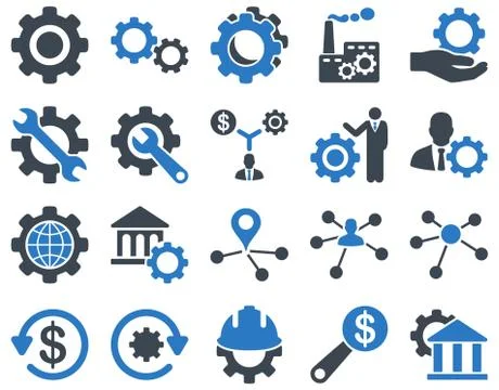 Settings and Tools Icons Stock Illustration