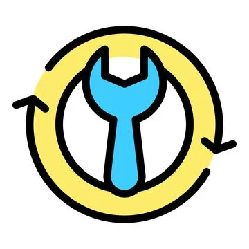 Settings backup icon vector flat 스톡 일러스트
