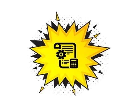 Settings blueprint icon. Engineering cogwheel tool sign. Vector Stock Illustration