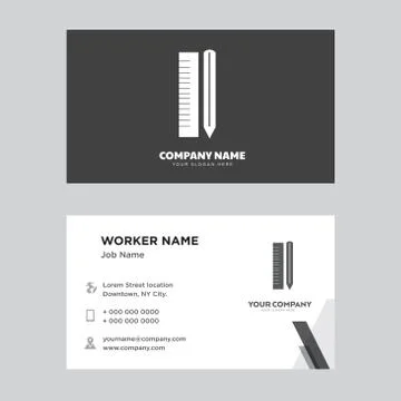 Settings business card design Stock Illustration