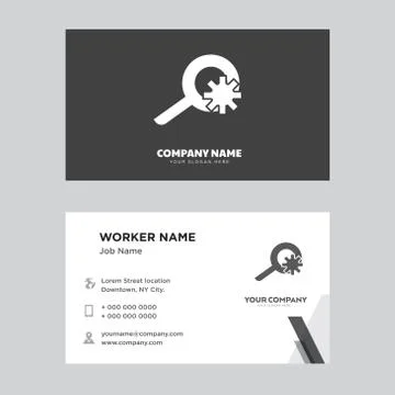 Settings business card design Free Stock Illustration