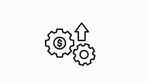 Settings Button Animation in Flat Style Stock Footage 311652058