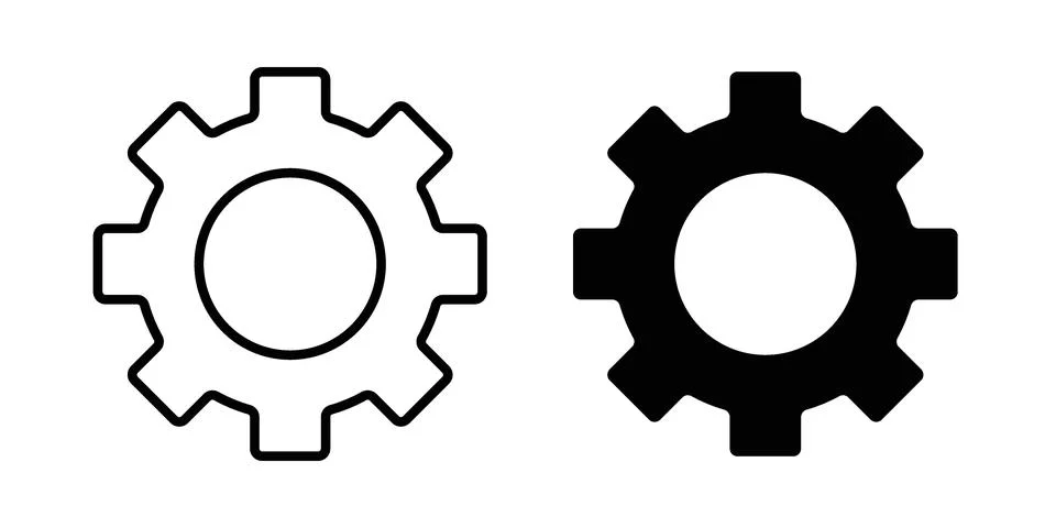 Settings button icon concept. best for web design Stock Illustration