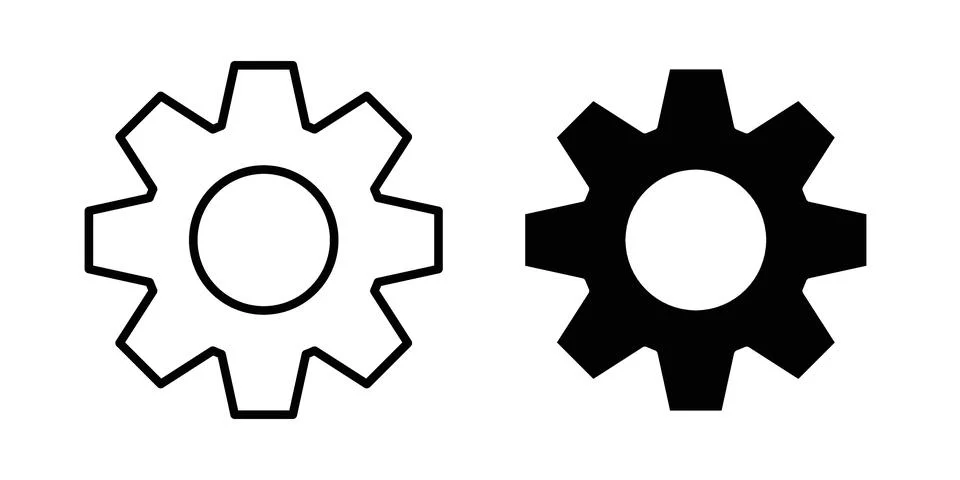 Settings button icon graphic element. web icon set Stock Illustration