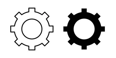 Settings button icon symbol. Flat Vector illustration Stock Illustration