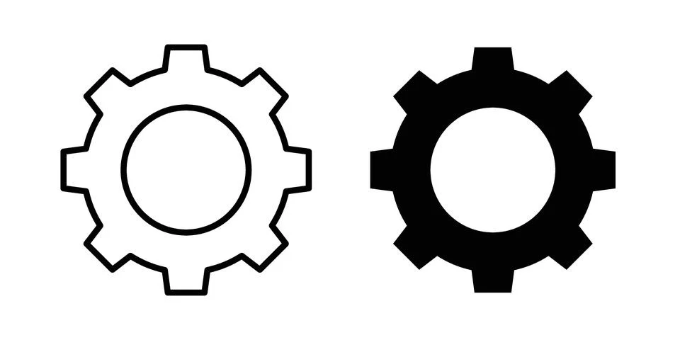 Settings button icon vector design illustrations イラスト素材