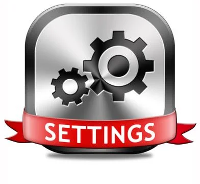 Settings button Illustrazione stock