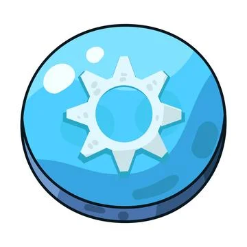 Settings button illustration Stock Illustration