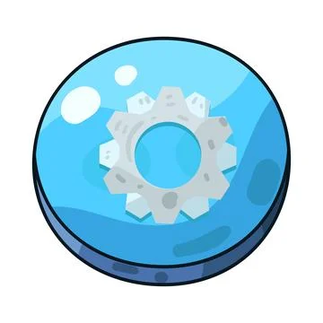 Settings button illustration 스톡 일러스트