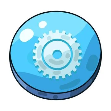 Settings button illustration Stock Illustration