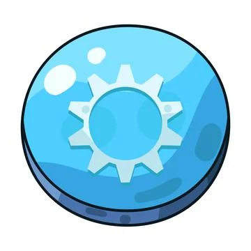 Settings button illustration Stock Illustration