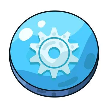 Settings button illustration Stock Illustration