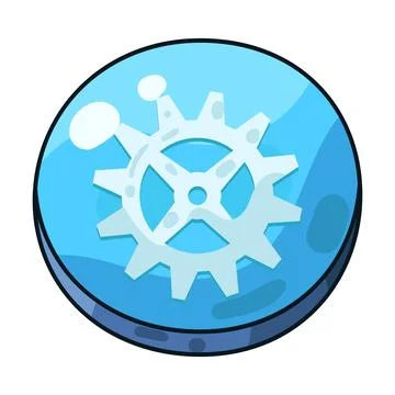 Settings button illustration Stockillustratie