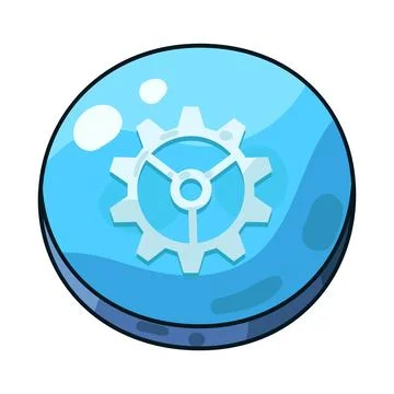 Settings button illustration 스톡 일러스트