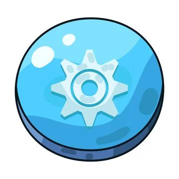 Settings button illustration 스톡 일러스트